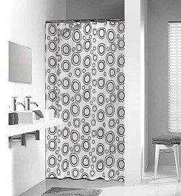 Circolo 180x200 grey Πλαστική κουρτίνα μπάνιου Sealskin