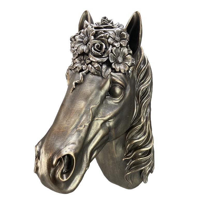 ΔΙΑΚΟΣΜΗΤΙΚΗ ΚΕΦΑΛΗ ΑΛΟΓΟΥ Fylliana ΑΣΗΜΙ ΧΡΩΜΑ Polyresin 20.5x13x32εκ sls