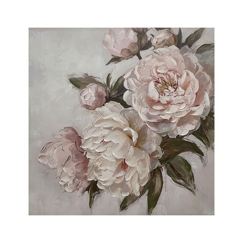 ΠΙΝΑΚΑΣ ΣΕ ΚΑΜΒΑ Fylliana \"Flower 37159\" ΜΠΕΖ-ΡΟΖ-ΛΕΥΚΟ 100x3x120εκ