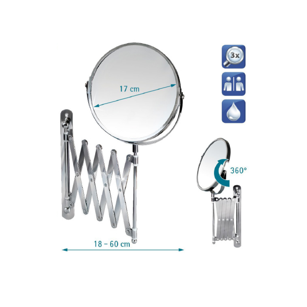 Καθρέπτης μεγενθυντικός x5 επεκτεινόμενος 18-60cm