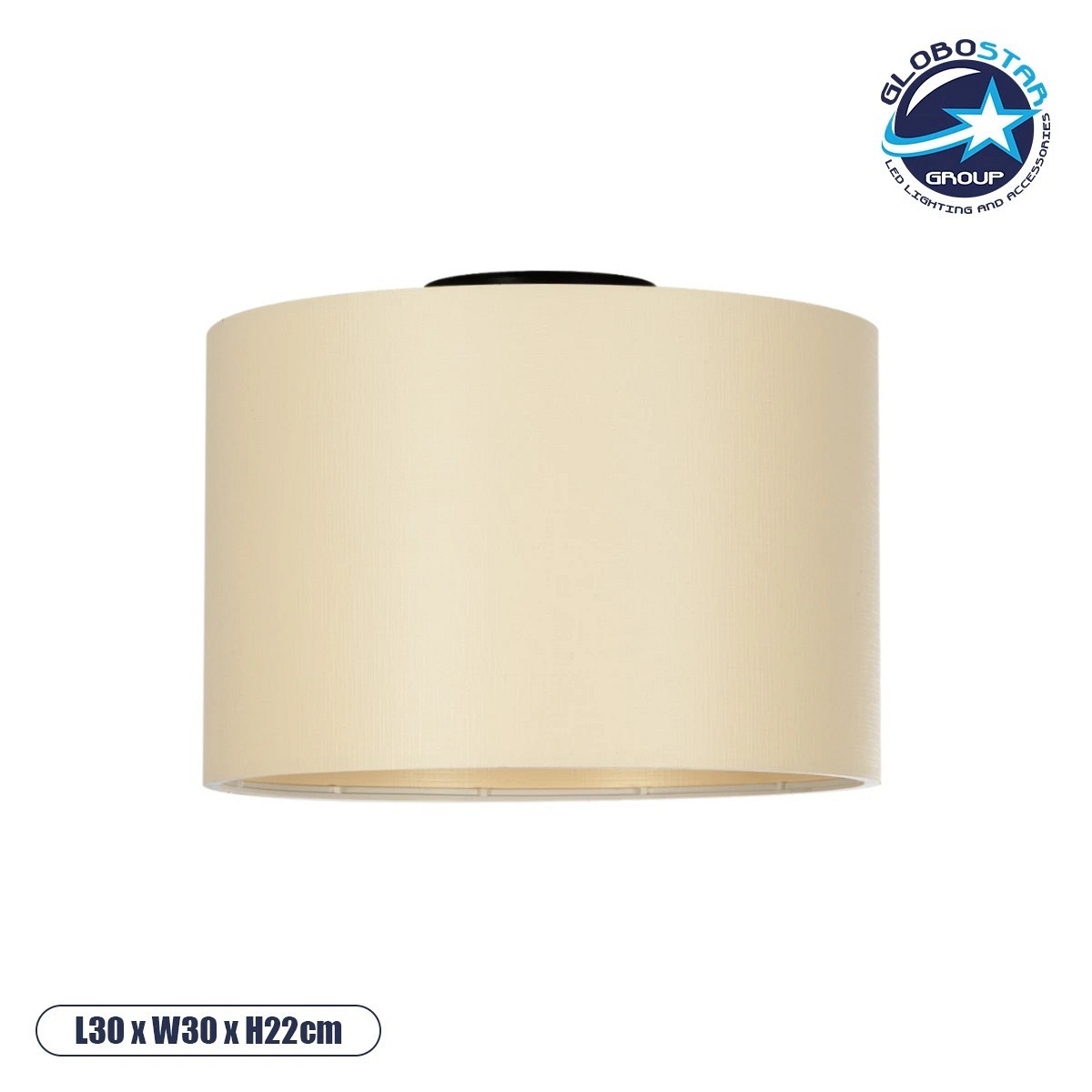 GLOBOSTAR® CILIO 203-0149 Μοντέρνο Φωτιστικό Οροφής με Ντουί 1 x E27 AC 220-240V IP20 - Λευκό - Μ30 x Π30 x Υ22cm