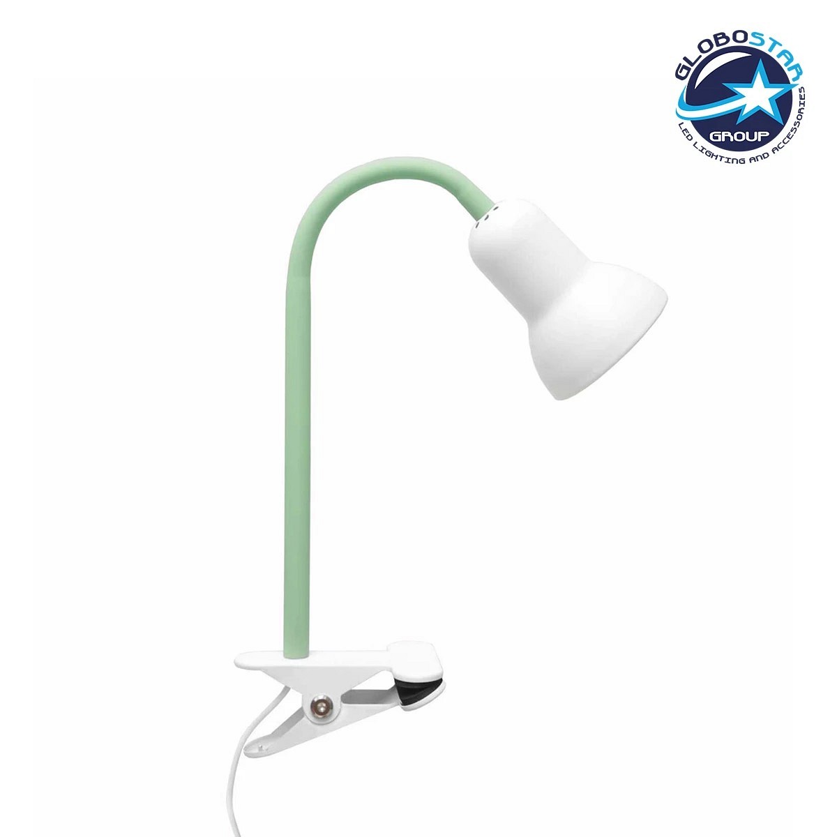 GLOBOSTAR® TAVOLO 204-0153 Παιδικό Επιτραπέζιο Φωτιστικό Πορτατίφ με Ντουί 1 x E14 AC 220-240V IP20 - Πράσινο & Λευκό - Μ11 x Π9 x Υ35cm
