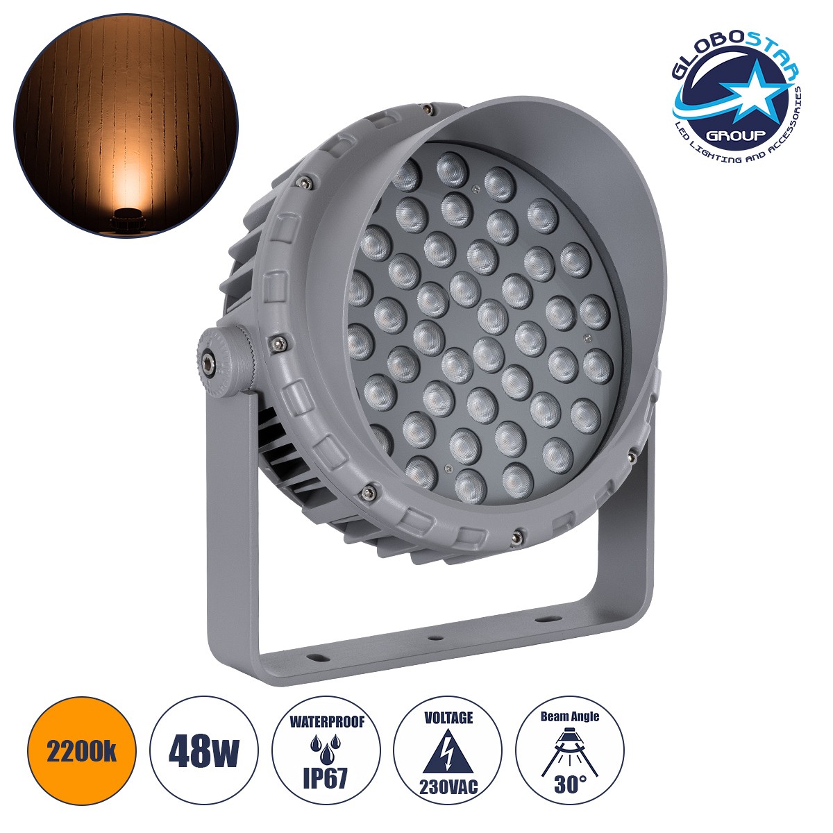 GLOBOSTAR® WINDOW-BARI 90587 Αρχιτεκτονικό Φωτιστικό Ανάδειξης Παραθύρων Window Light LED 12W 1080lm 8x180° DC 24V Αδιάβροχο IP67 Θερμό Λευκό 2700K Dimmable - Γκρι Ανθρακί - Μ30 x Π4 x Υ3.5cm - 3 Χρόνια Εγγύηση