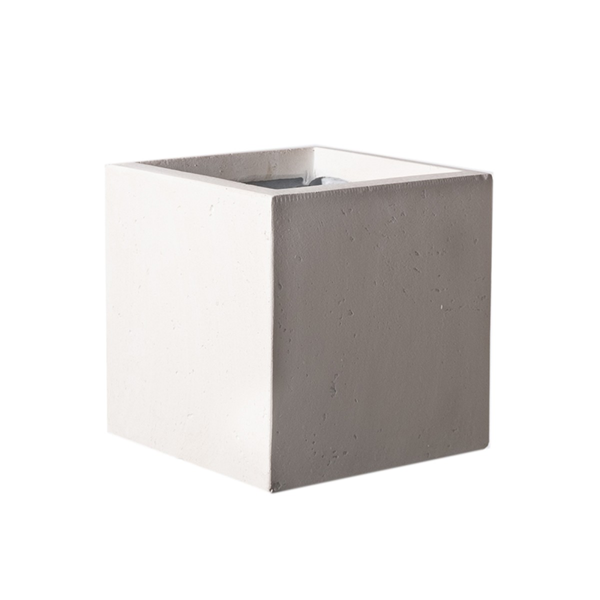 Supergreens Γλάστρα Πήλινη Τετράγωνη \"Rocky\" Γκρι Ανοιχτό XL 50x50x50 εκ.