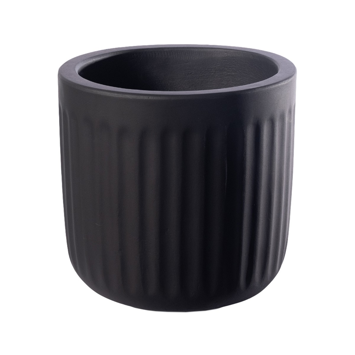 Supergreens Γλάστρα Τσιμεντένια Στρογγυλή \"UrbanBloom\" Μαύρη 40x40x37 εκ.