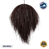 GLOBOSTAR® ARCHIPELAGO 01750 Boho Κρεμαστό Φωτιστικό Οροφής με Ντουί 1 x E27 AC 220-240V IP20 - Καφέ - Μ40 x Π40 x Υ63cm