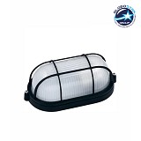 GLOBOSTAR® ARGO 202-0020 Vintage Φωτιστικό Καραβοχελώνα Τοίχου - Απλίκα με Ντουί 1 x E27 AC 220-240V IP44 - Μαύρο - M35 x Π12 x 10cm