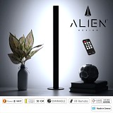 GloboStar® ALIEN-DIVA-BLACK-50-1 ALIEN Design DIVA Μοντέρνο Minimal Nordic Μεταλλικό Φωτιστικό Επιτραπέζιο - Πορτατίφ - Λαμπατέρ Μαύρο LED 8W 1120lm με Ασύρματο Χειριστήριο RF & Dimmer IP20 Ψυχρό Λευκό 6000K Μ3 x Π1.6 x Υ50cm