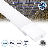 GLOBOSTAR® BIOMI 60164 Γραμμικό Βιομηχανικό Φωτιστικό Tri-Proof LED 36W 4058lm 120° AC 220-240V Αδιάβροχο IP65 Ψυχρό Λευκό 6000K - Lumileds SMD Chip - Μ120 x Π6 x Υ4cm - 3 Χρόνια Εγγύηση