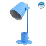 GLOBOSTAR® PENCASE 61568 Μοντέρνο Επιτραπέζιο Φωτιστικό Πορτατίφ με Ντουί 1 x E27 AC 220-240V IP20 - Μπλε - Μ12 x Π15 x Υ38cm