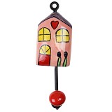 Γάντζος κεραμικό σπίτι 5x14εκ.- Ροζ