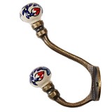 Γάντζος αντικέ διπλός 3x13εκ. - Μπλε κλαδιά