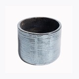 Supergreens Κασπώ Κεραμικό Mirror Ασημί 24x24x20 εκ.