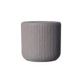 Supergreens Γλάστρα Πήλινη Στρογγυλή "Stripe" Καφέ S 27x27x25 εκ.