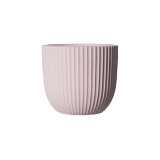 Supergreens Γλάστρα Πήλινη Στρογγυλή "Stripe" Ροζ S 28x28x25 εκ.