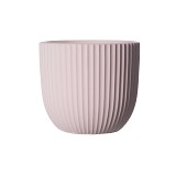 Supergreens Γλάστρα Πήλινη Στρογγυλή "Stripe" Ροζ M 34x34x31 εκ.