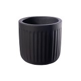 Supergreens Γλάστρα Τσιμεντένια Στρογγυλή "UrbanBloom" Μαύρη 33x33x30 εκ.