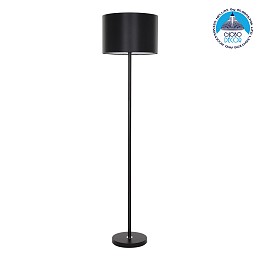 GLOBOSTAR® ASHLEY 00822 Μοντέρνο Επιδαπέδιο Φωτιστικό με Ντουί 1 x E27 AC 220-240V IP20 - Μαύρο - Μ35 x Π35 x Υ145cm