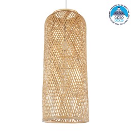 GLOBOSTAR® CALERO 01711 Boho Κρεμαστό Φωτιστικό Οροφής με Ντουί 1 x E27 AC 220-240V IP20 - Μπεζ - Μ30 x Π30 x Υ70cm