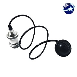 GLOBOSTAR® SUSPENS 115102 Vintage Κρεμαστό Φωτιστικό Οροφής με Ντουί 1 x E27 AC 220-240V IP20 - Ασημί & Μαύρο - Μ6.7 x Π6.7 x Y94.3cm