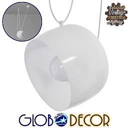 GLOBOSTAR® JASPER 01374 Μοντέρνο Κρεμαστό Φωτιστικό Οροφής με Ντουί 1 x E27 AC 220-240V IP20 - Λευκό - Μ25 x Π25 x Υ22cm