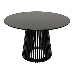 Τραπέζι Domonic pakoworld mdf σε μαύρη απόχρωση Φ120x75εκ