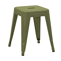 Σκαμπό Utopia pakoworld μέταλλο σε λαδί απόχρωση 30x30x45εκ