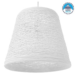 GLOBOSTAR® PLAYROOM 01562 Μοντέρνο Κρεμαστό Φωτιστικό Οροφής με Ντουί 1 x E27 AC 220-240V IP20 - Λευκό - Μ32 x Π32 x Υ27cm