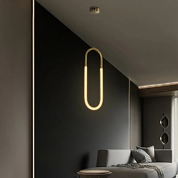 kelvo® GLOW 61679 Μοντέρνο Κρεμαστό Φωτιστικό Οροφής LED 18W 1800lm 360° AC 220-240V IP20 Ρυθμιζόμενο Λευκό CCT με On/Off 2700K/4500K/6000K - Lumileds SMD Chip - Χρυσό Πλατίνα & Λευκό Νήμα - Μ20 x Π5 x Υ60cm - 3 Χρόνια Εγγύηση