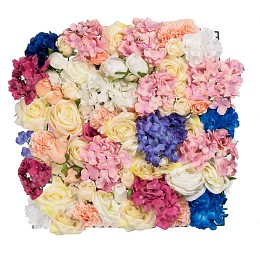 Supergreens Τεχνητή Φυλλωσιά Ορτανσία με Τριαντάφυλλο 50x50 εκ.