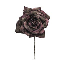 Supergreens Τεχνητό Κλωνάρι Τριαντάφυλλο Παγωμένο Μαύρο 46 εκ.