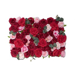 Supergreens Τεχνητή Φυλλωσιά Τριαντάφυλλο με Ευκάλυπτο Κόκκινη 50x50 εκ.