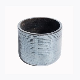 Supergreens Κασπώ Κεραμικό Mirror Ασημί 24x24x20 εκ.