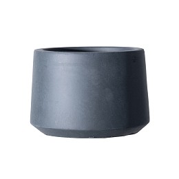 Supergreens Γλάστρα Πήλινη "Eternal" Μαύρη L 41x41x28 εκ.