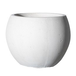 Supergreens Γλάστρα Πήλινη "Bone" Λευκή L 55x55x40 εκ.