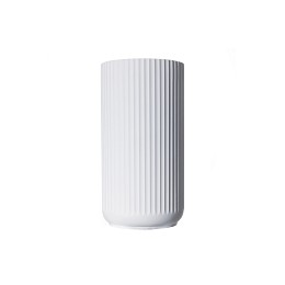 Supergreens Γλάστρα Πήλινη Κύλινδρος "Stripe" Λευκή S 26x26x50 εκ.