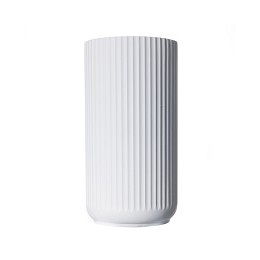 Supergreens Γλάστρα Πήλινη Κύλινδρος "Stripe" Λευκή M 33x33x63 εκ.