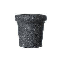 Supergreens Γλάστρα Πήλινη με Γείσο "Spot" Γκρι S 28x28x27 εκ.