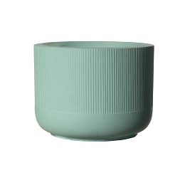 Supergreens Γλάστρα Πήλινη Οβάλ "Petal" Πράσινο Ανοιχτό L 43x43x31 εκ.