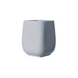 Supergreens Γλάστρα Πήλινη Κάθετη "Regal" Γκρι S 21x21x26 εκ.