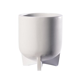 Supergreens Γλάστρα Τσιμεντένια Στρογγυλή "Nook" Λευκή 42x42x50 εκ.