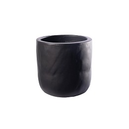Supergreens Γλάστρα Τσιμεντένια Στρογγυλή "Gaze" Μαύρη 25x25x25 εκ.