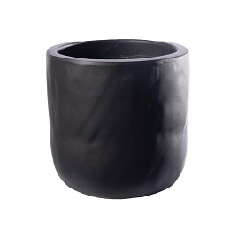 Supergreens Γλάστρα Τσιμεντένια Στρογγυλή "Gaze" Μαύρη 38x38x38 εκ.