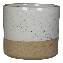 Supergreens Κασπώ Κεραμικό Στρογγυλό "Lago" Λευκό 20.5x18 εκ.