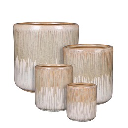 Supergreens Κασπώ Κεραμικό Στρογγυλό "Lars" Cream 20x18 εκ.