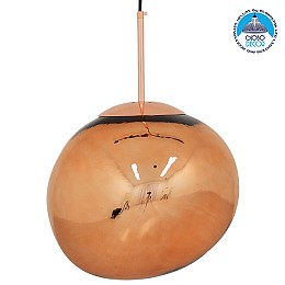 GLOBOSTAR® DIXAR 01465 Μοντέρνο Κρεμαστό Φωτιστικό Οροφής με Ντουί 1 x E27 AC 220-240V IP20 - Χάλκινο Φιμέ - Μ36 x Π36 x Υ45cm