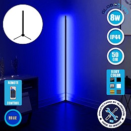 Μοντέρνο Minimal Επιτραπέζιο Μαύρο Φωτιστικό 50cm LED 8 Watt με Ασύρματο Χειριστήριο RF & Dimmer Μπλε GloboStar ALIEN Design GLOBO-50-6