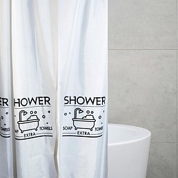 ΚΟΥΡΤΙΝΑ ΜΠΑΝΙΟΥ WHITE SHOWER 180(Μ)X200(Υ)