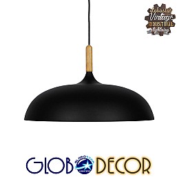 GLOBOSTAR® VALLETE 01258 Μοντέρνο Κρεμαστό Φωτιστικό Οροφής με Ντουί 1 x E27 AC 220-240V IP20 - Μαύρο & Μπεζ - Μ45 x Π45 x Υ27cm