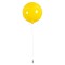 GLOBOSTAR® BALLOON 00651 Παιδικό Φωτιστικό Οροφής με Ντουί 1 x E27 AC 220-240V IP20 - Κίτρινο - Μ30 x Π30 x Υ33cm